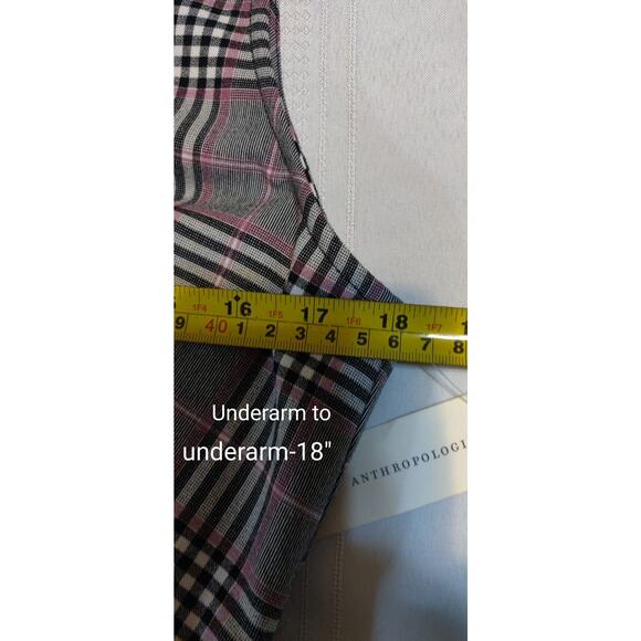 Maeve Anthropologie Plaid Dress 6P One Shoulder Prep School Girl Midi Preppy NWT - Picture 14 of 16